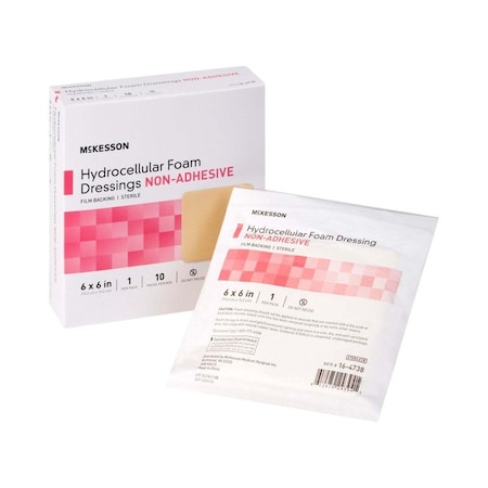 Mckesson Nonadhesive without Border Foam Dressing, 6 x 6 Inch, 100PK 16-4738